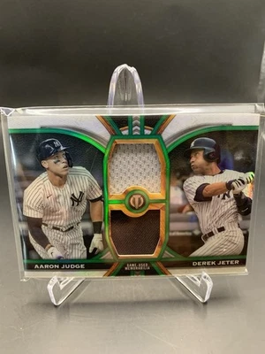 2023 Topps Tribute - Dual Relics 2 Player Derek Jeter, Aaron Judge DR-JJ Gr /99 - Image 1 of 4