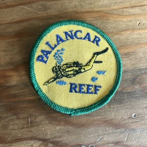 Palancar Reef Cozumel Scuba Vintage Patch Yellow About 3 Inches - Picture 1 of 4