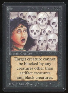 1993 MTG Magic the Gathering Beta Fear NM Raw Gaming Card TCG - Picture 1 of 2