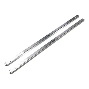 Pair Door Sill Scuff Plates Decals & Screws For 1955-57 Chevy Bel Air 2-Door - Picture 1 of 4