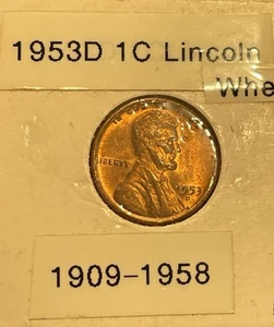1953 D Lincoln Wheat Cent BU #115 - Picture 1 of 2