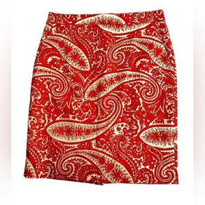 J.Crew Paisley Pencil Skirt Womens 10 - Picture 1 of 10