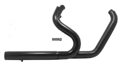 Black Side By Side 2-2 Exhaust 86-17 Harley Softail FLST FXST Fatboy FLSTF 90052 - Image 1 of 3