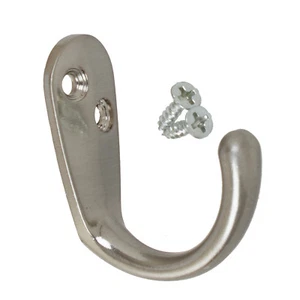 GlideRite Small Single Coat Robe Wall Hook Satin Nickel - 7005-SN-1 - Picture 1 of 3
