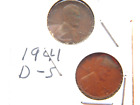 1941 (D/S) (2) Lincoln Pennies