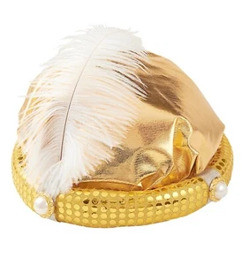 Hut Sultan gold Turban Orientalisch Kopfbedeckung Araber Scheich Kalif 121402S13 - Bild 1 von 5