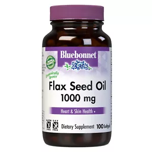 Bluebonnet Flax Seed Oil 1000 mg 100 Softgels - Picture 1 of 5