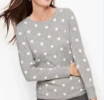 GARNET HILL Knitted POLKA DOT Wool Cotton CASHMERE CHARTER CLUB Sweater M S L - Image 1 of 3