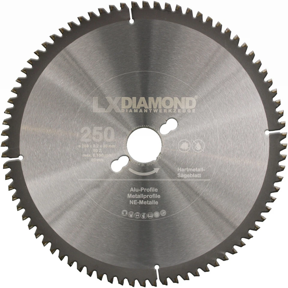 LXDIAMOND Hartmetall Sägeblatt Kreissägeblatt für Alu Metall-Profile NE-Metall