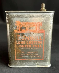 DUNHILL LIGHTER FUEL CAN FLUID TIN SHELL PETROL VINTAGE ADVERTISING DISPLAY - Picture 1 of 11