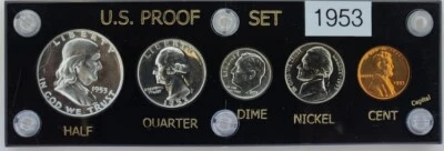 Juego de prueba de Estados Unidos 1953 en soporte de plástico capital Foto 1 de 2