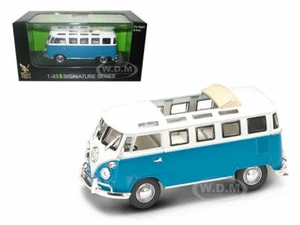 1962 VOLKSWAGEN MICROBUS VAN BUS BLUE 1/43 DIECAST MODEL BY ROAD SIGNATURE 43208 - Picture 1 of 1