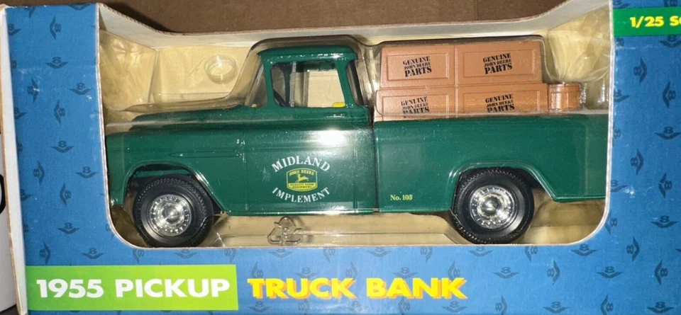 Ertl 1955 Chevy Midland Implement Pickup Truck Coin Bank NEW #5614 1/25 - Image 1 of 1