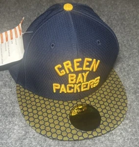 Neu mit Etikett seltene Probe Green Bay Packers Mütze blau Retro NewEra 59Fifty Druckknopflasche - Bild 1 von 5