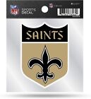 New Orleans Saints 4x4 Inch Die Cut Decal Sticker, Retro Logo, Clear Backing