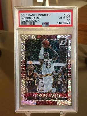 2014 Donruss #170 - LeBron James - Swirlorama - GEM MINT PSA 10 - Image 1 of 2