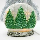 Stony Creek Decorative Glass Light Evergreen Forest and Glitter 7" Saucer SDT73B