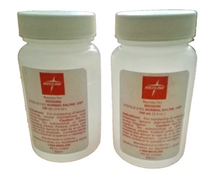 Medline Sterile Normal Saline~3.4 oz /100ml~Lot 2~Sealed~Multi-Use~1st Aid~Slime - Picture 1 of 4