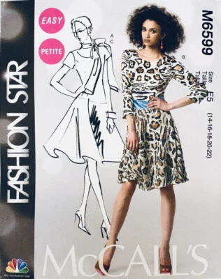 McCall's Pattern M6599 | Womens EASY Dress & Scarf | Size 14 - 22 | NEW - Image 1 of 3