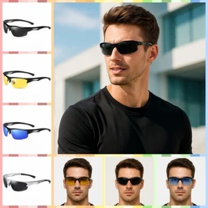 Men's Polarized Wrap Around Sports Sunglasses Running Driving Outdoor Activities - Picture 1 of 101