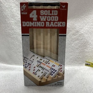 4 Solid Wood Domino 8” Racks - For Domino Game Tiles. Make An Offer! Loc C1 - Picture 1 of 4