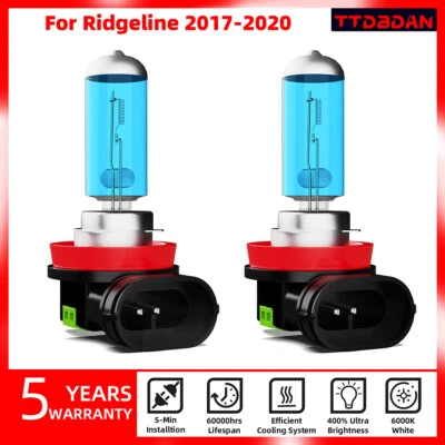 For Honda Ridgeline 2017-2020 H8/H9/H11 Halogen Headlight Low Beam Bulbs Kit  Foto 1 de 4