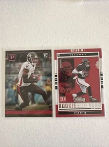 Lote de 2 tarjetas de novato de Kyle Pitts, 2021 Chronicles + Contenders fútbol radiocontrol, Falcons - Imagen 1 de 5