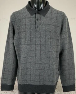 Polo Ralph Lauren Long Sleeve Wool Polo Shirt 2XL Gray Plaid $268 - Picture 1 of 7