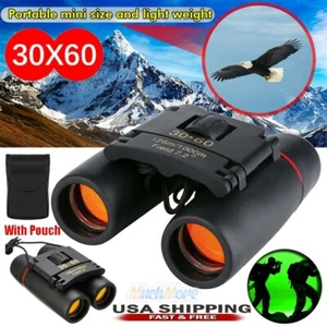 30x60 HD Zoom Binoculars Day/Night Vision Travel Outdoor Hunting Telescope+Pouch - Picture 1 of 18