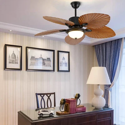 52" Smart Ceiling Fan with Remote and Light , LED 3-Color Lamp Chandelier Fan - Image 1 of 4
