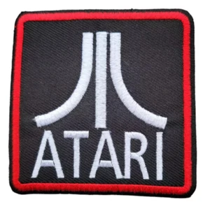Square Embroidered Retro ATARI Game Logo Iron or Sew On Applique Patch Unused - Picture 1 of 1