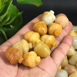 10 piezas Natural Amarillo Aventurina Bellota Cuarzo Cristal Calavera Reiki Gemas Curativas - Imagen 1 de 12