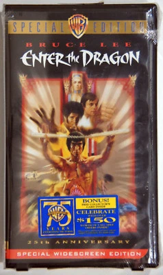 NIB 25th Anniversary Special Edition Bruce Lee Enter the Dragon VHS Sealed 1998. Foto 1 de 4