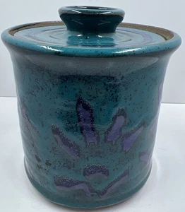 Signed Karl Sporck Brisling Studio Art Pottery Stoneware Crock Lid & Saying - Picture 1 of 13