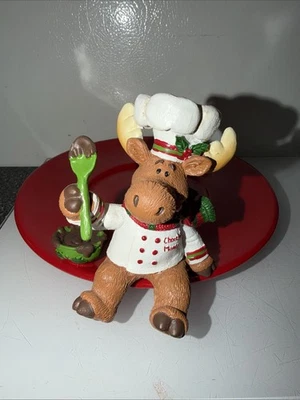 Yankee Candle Chocolate Moose Chef Vacaciones Navidad Vela Bandeja Pieza Retirada Foto 1 de 4