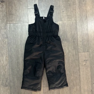 Mono negro para niños Wondernation 2T invierno babero nieve/esquí pantalones ajustables Foto 1 de 4