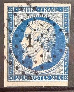 🦬 Empire N°14A - 20 c bleu - Losange PC 1 - Abbeville🦬 - Picture 1 of 1