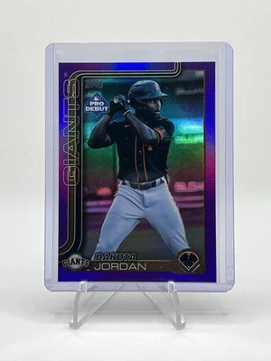 2025 Topps Pro Debut Baseball PD-146 Dakota Jordan, San Jose Giants Purple /299 - Image 1 of 2