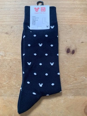 BNWT UNI QLO MICKEY MOUSE DISNEY SOCKS 8-11 Navy - Image 1 of 2