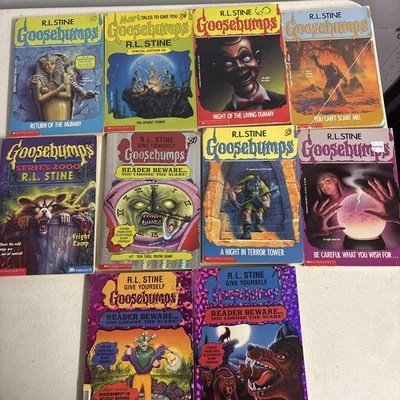Lot x 10 R.L. Stine Goosebumps Paperbacks Scholastic 1990s/2000s Vintage - Image 1 of 4