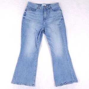 LOFT Curvy High Waist Kick Crop Jeans Women's Size 29 8 Light Wash Stretch Denim - Picture 1 of 11