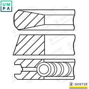 4x PISTON RING KIT 08-122200-00 STD FOR 8140.43/23.2585/43.2585/43.C.2586 2.8L - Picture 1 of 9