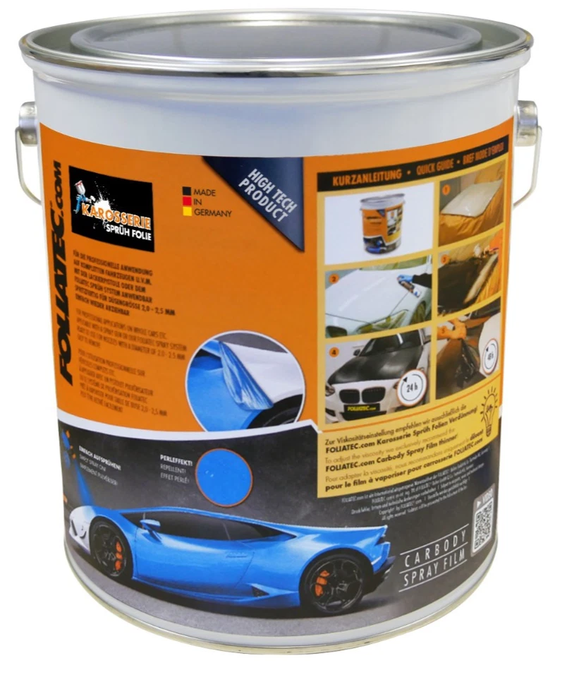 Karosserie Sprüh Folie, transparent 5 Liter FOLIATEC Auto-Dip, Flüssig-Gummi - Bild 1 von 4