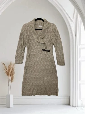 Calvin Klein Women’s Cable Knit Buckled Sweater Dress Size Small Fall Cozy Chic - Image 1 of 4