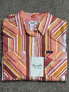 Wrangler Retro Womens All Occasion Pearl Snap Shirt Medium Western Country New - Picture 1 of 12
