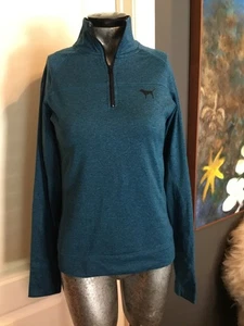 Pullover Victoria's Secret Rosa Gráficos Media Cremallera Agujero Pulgar XS - Imagen 1 de 7