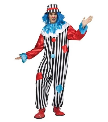 Payaso Carnaval - Rayas - Sombrero Cubo - Disfraz - Talla Única Foto 1 de 2