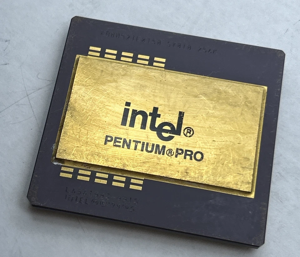 Intel Pentium Pro 150 MHz 256K L2 Socket 8 CPU Processor 1995 KB80521EX150 SY010 - Image 1 of 4
