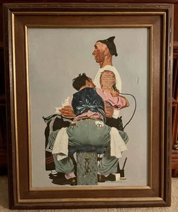 QUADRO TOM RODRIGUEZ - ILLUSTRAZIONE ROCKWELL DI TATUATORE OTTENERE UNA SCOMMESSA - Foto 1 di 9