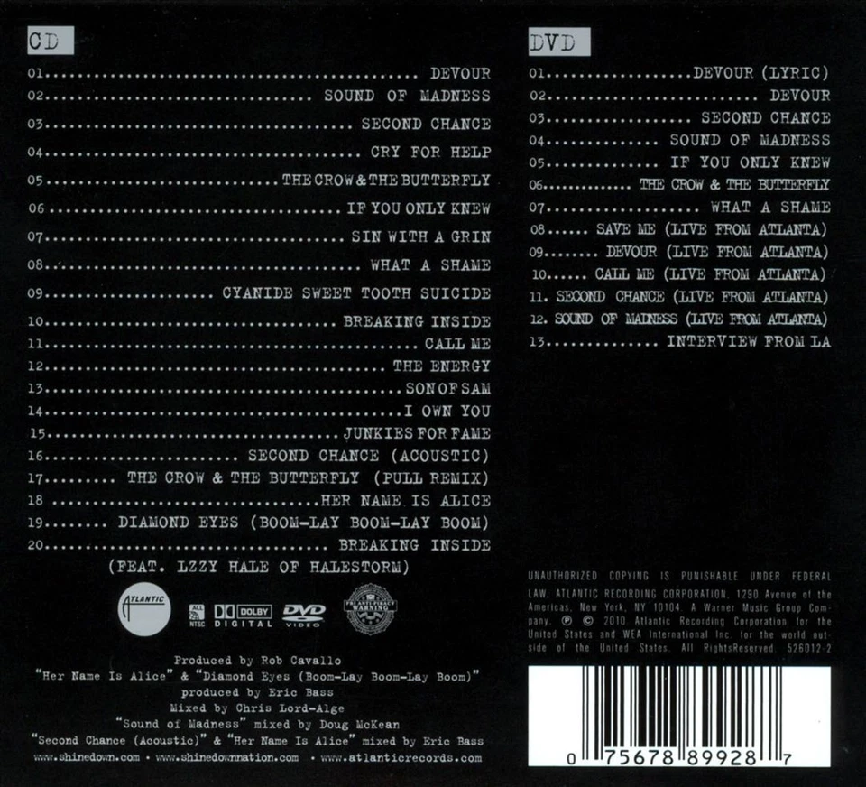 SHINEDOWN - SOUND OF MADNESS [DELUXE FAN CLUB VERSION] [PA] [DIGIPAK] NEW CD Foto 1 de 1